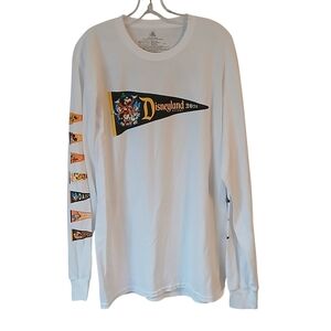 Disneyland Resort 2023 Pennant Flag Long Sleeve Shirt Size Medium NWT